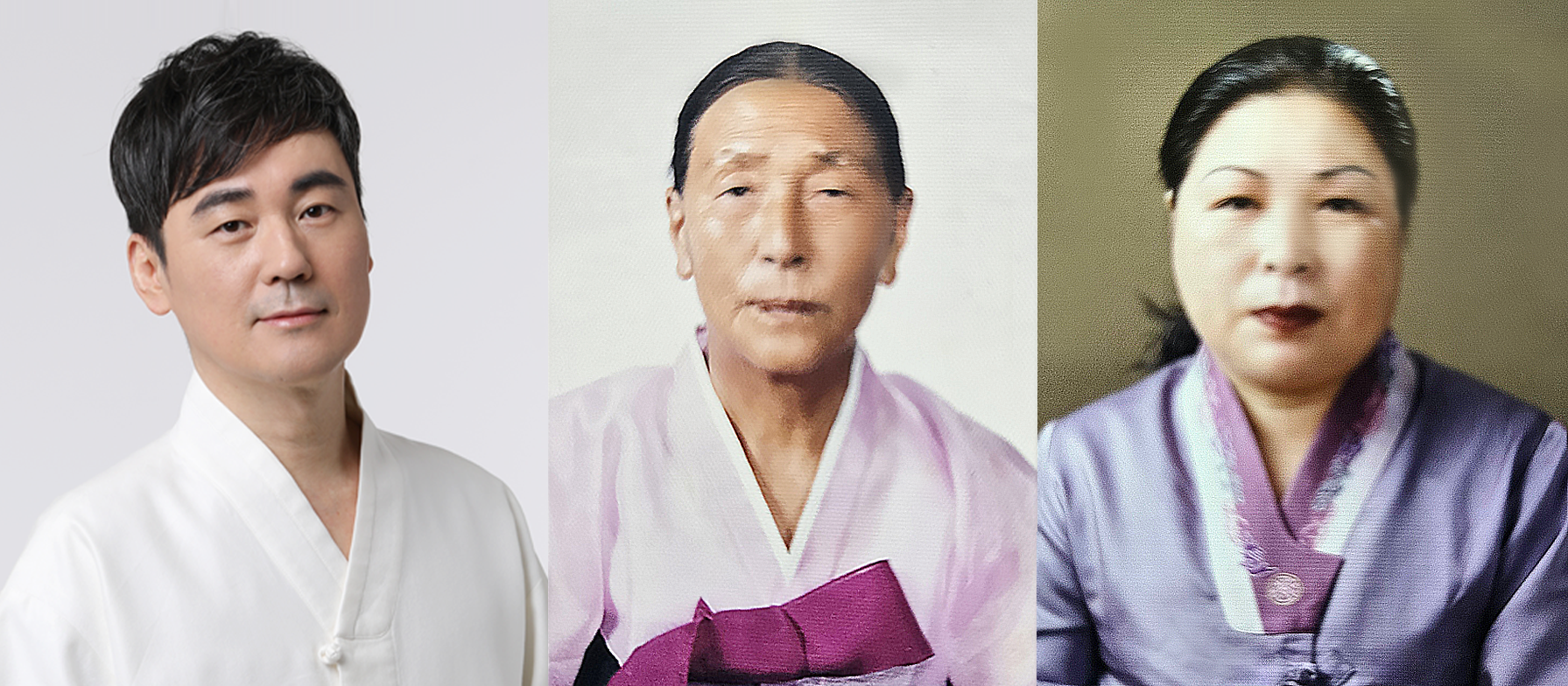 [보도자료 사진] (왼쪽부터) 제자 소리꾼 김용우, 조공례 명창, 딸 박동매 명창.png